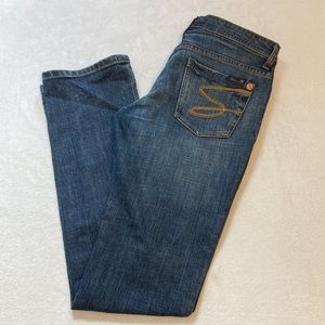 Seven 7 Womens Straight Denim Blue Jeans Size 29 EUC